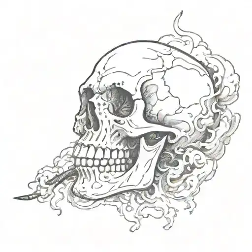 Skull With Smoke