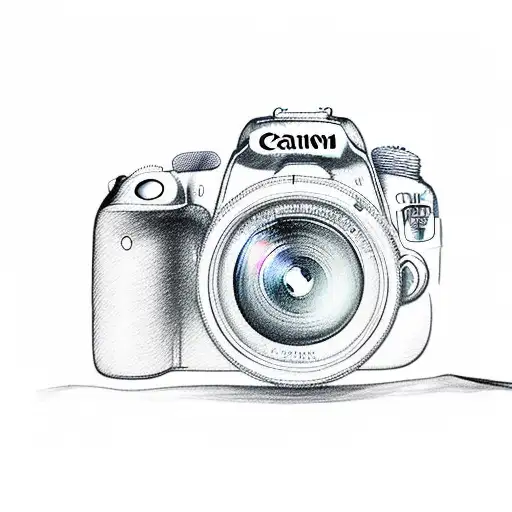 Canon Rebel T7 Camera With Lighthouse In The Lens