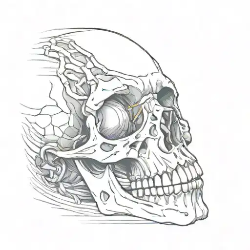 Skeleton Hand Around Eye Inside