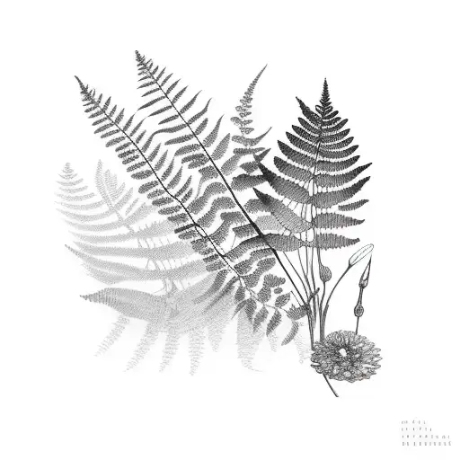 Forest Flowers And Fern