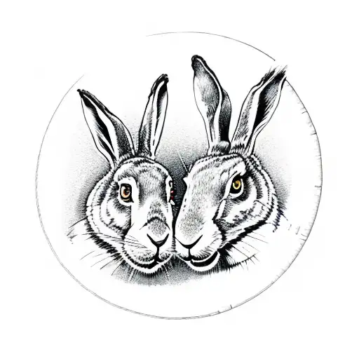 Moon And Hare Etching