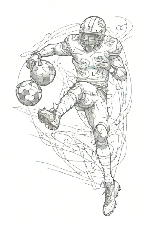 Football Player Kicking