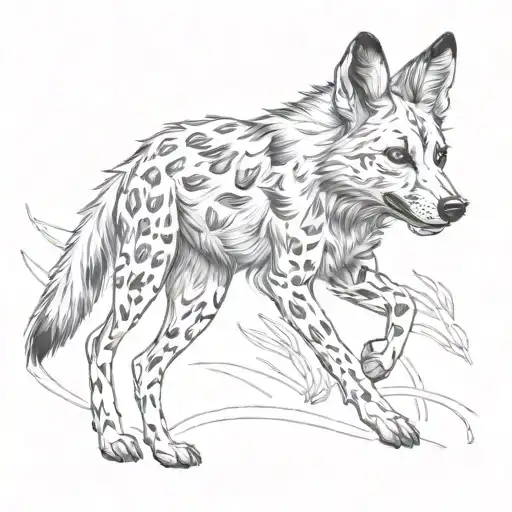 Running African Wild Dog