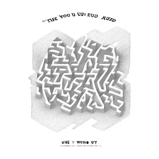 The Quote 'Should You Need Us' Written In A Maze-like Font