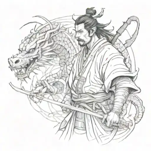 Samurai With Dragon