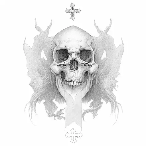 Cross Goth Cemetery Minimalism