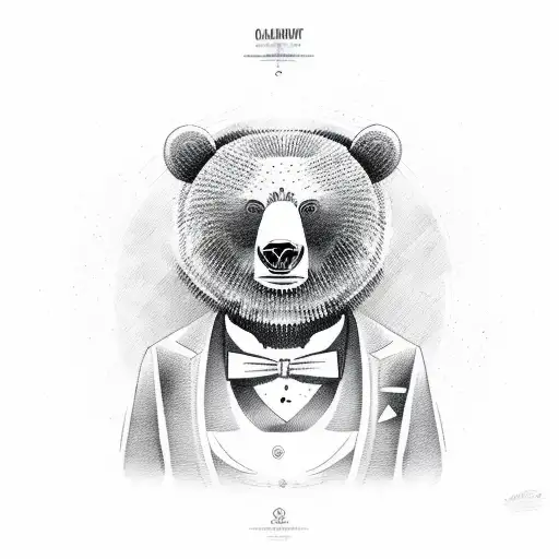 Charismatic Bear In Restaurant Chief's Suit