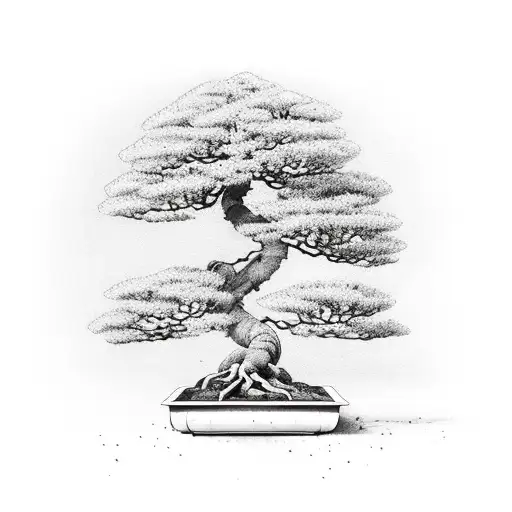 Bonsai Tree Brenches With Leaves For The Arm