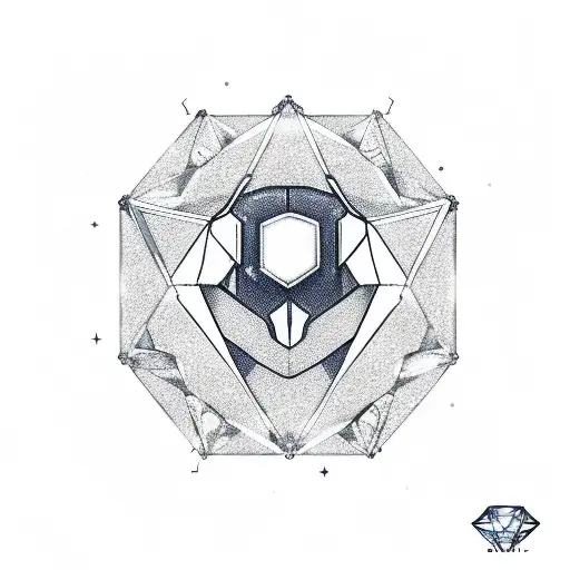 Diamond Outline With A Gundam Inside The Diamond