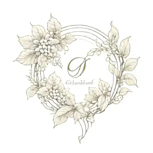 Aphrodite Symbol Wreaths Ivy Leaves