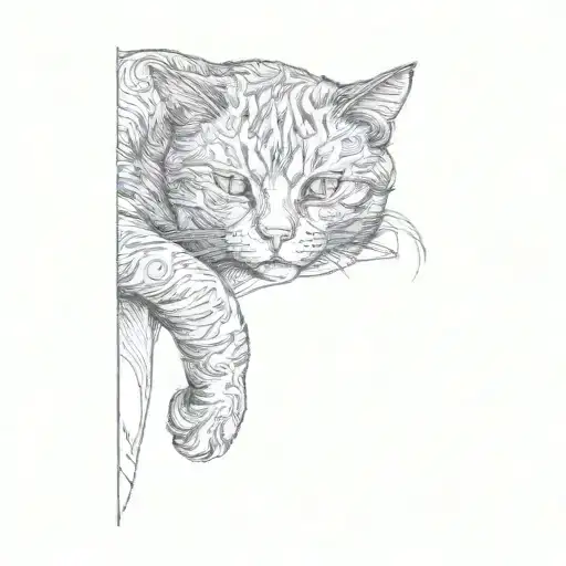 A Cat Laying In A Cat Bed