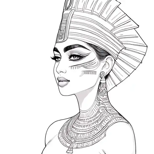 A Woman With Egyptian Makeup