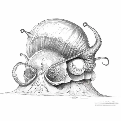 Snail With Skull House