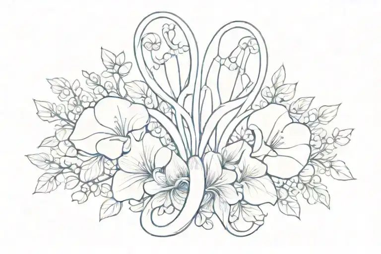 Floral Bouquet In The Shape Of A Female Reproductive System