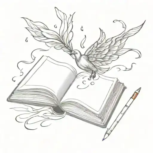 Open Book With Pages Flying