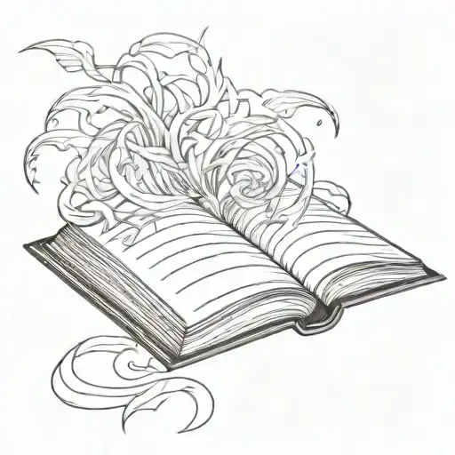 Open Book With Pages Turning In The Wind