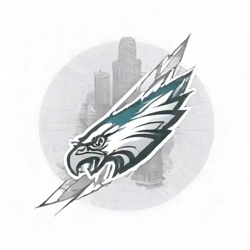 Incorporate The Philadelphia Eagles Logo Into A Tattoo Of A Football Breaking Through A Brick Wall