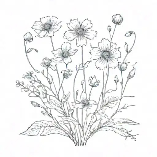 Small Wildflowers Growing