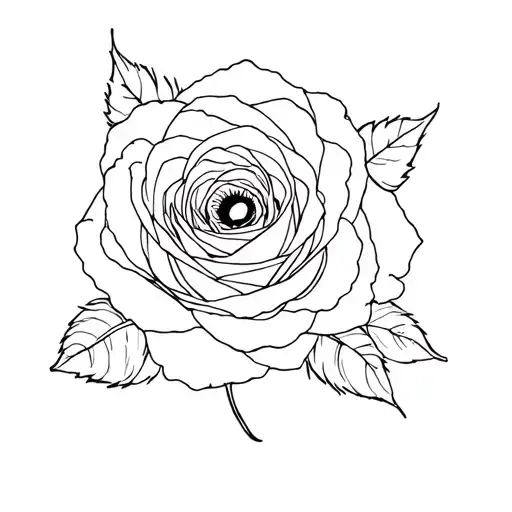 A Rose Turning Into An Eye