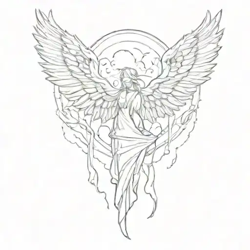 Mountain And Angel Wings