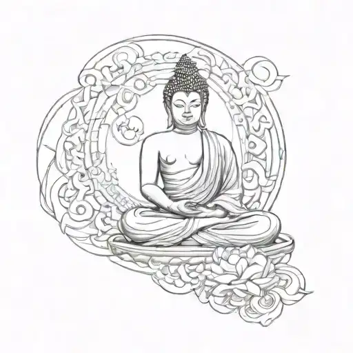 Buddha And Infinity Symbol