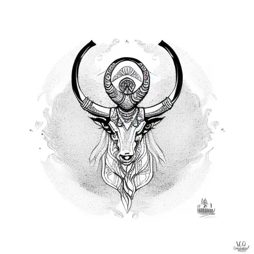 Capricorn Mandala Style