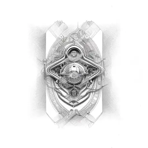 A Detailed Sketch Of A Vintage Car With Intricate Welding Patterns Incorporated Into The Design