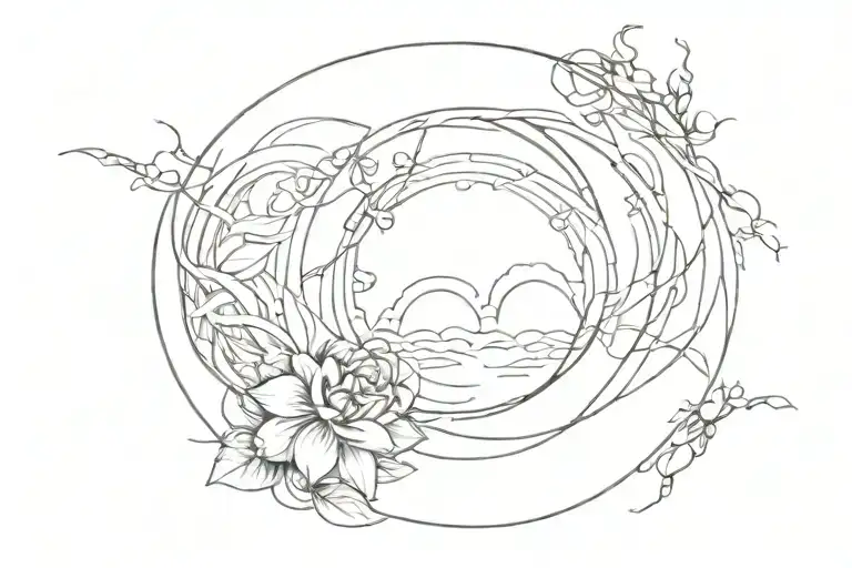 Zen Circle Brush Stroke