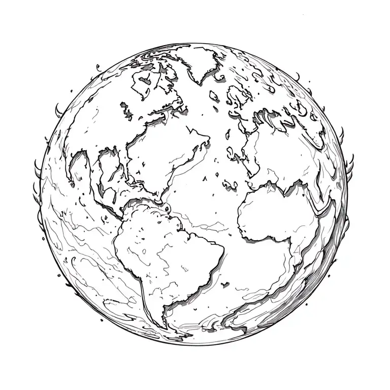 Planet Earth On Fire