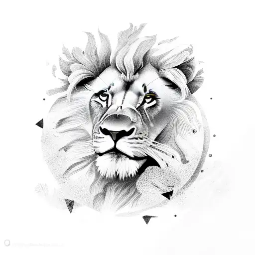 A Lion Playing A Guitar In Space