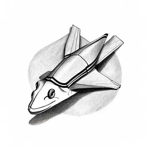 Paper Airplane With Frog