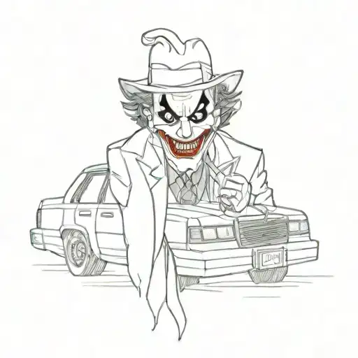 A Joker In A Police Car