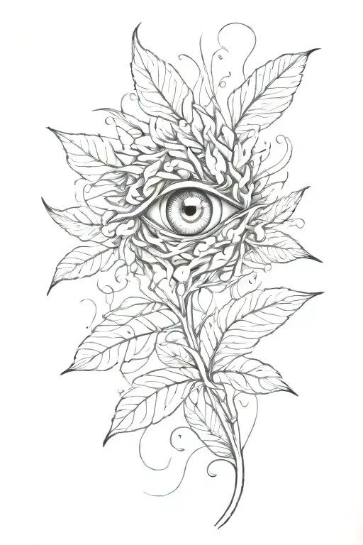 Wispy Plant With Eyes In The Form