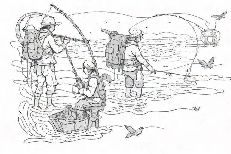 Infinite And Little Fishermen Boys