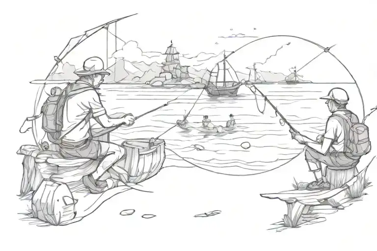 Infinite And Little Fishermen Boys