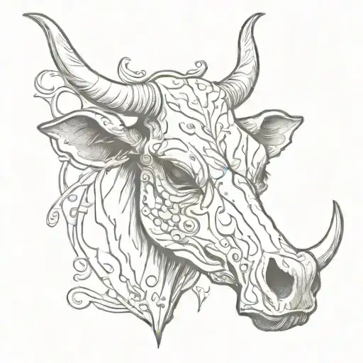 Zombie Cow Skull