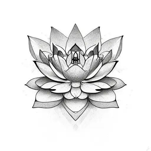 Lotus Flower With A Camera Lens