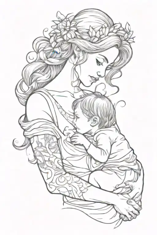 Mother Holding