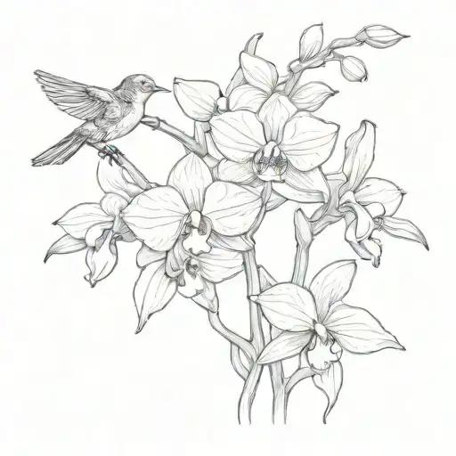 Orchid And Bird Rising