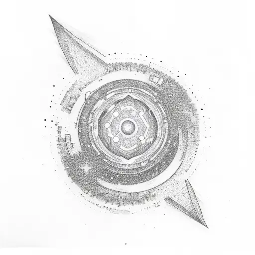 Galaxy Pointillism Forearm