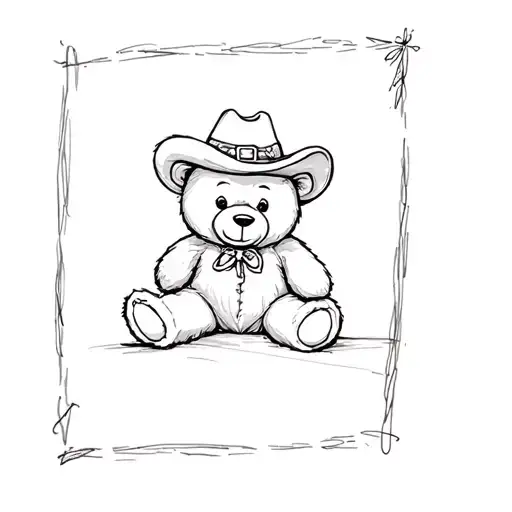 A Teddy Bear In A Cowboy Hat