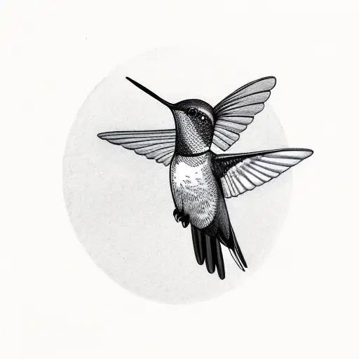 Hummingbird Beside A Crow