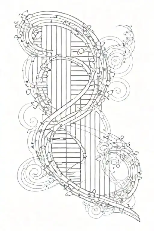 Music And Dna Double Helix
