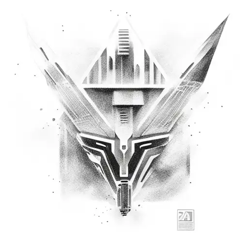 A Black And White Blade Runner 2049 Forearm