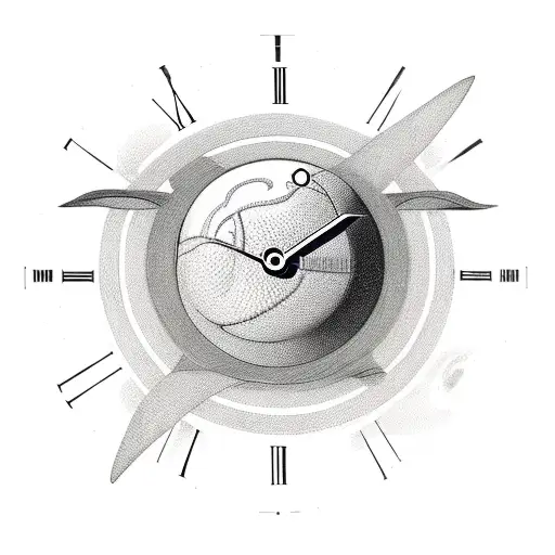 Saturn With Clock And Basketball As Planet