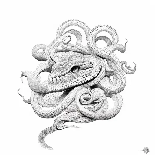 Flower Snake Medusa