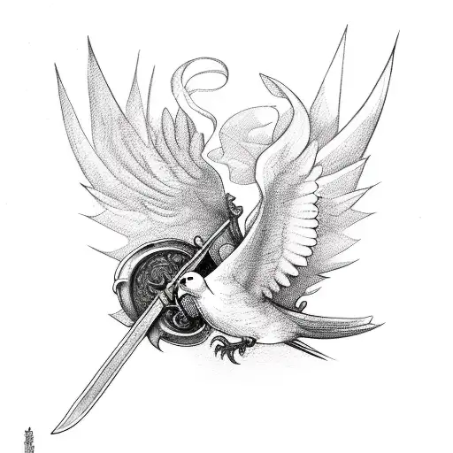 Dove Carrying Sword