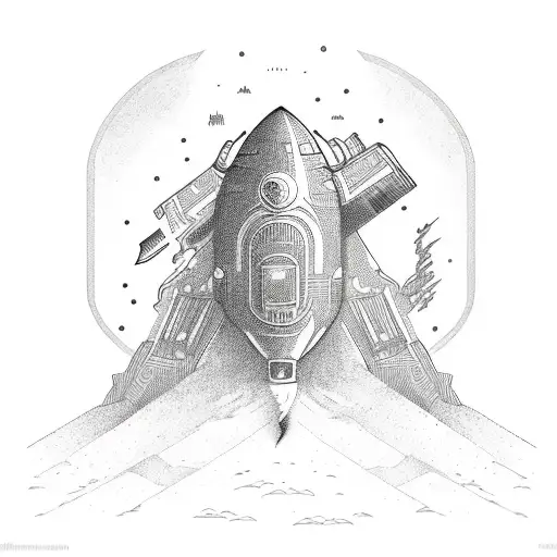 Western Stand Off Funny Rocketship