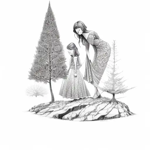 Mother And One Daughter And Tree Son