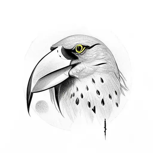 Crow Standing On A Wolf Skull